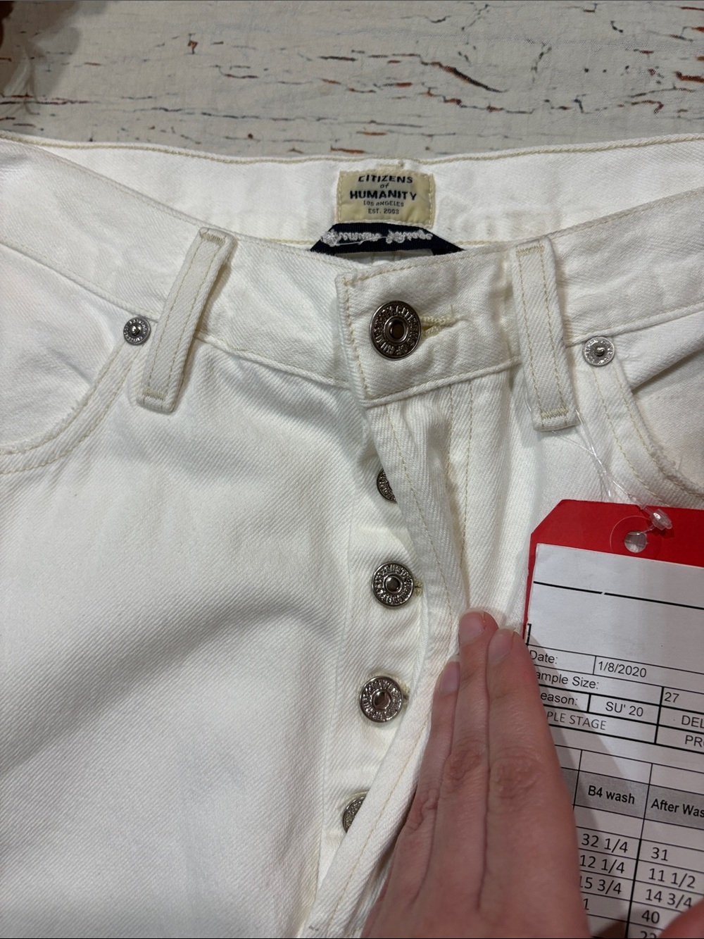 NWOT Citizens of Humanity Annina 30": Soft White Trouser Straight Leg Jeans - Picture 7 of 10